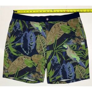 Rhone Barrier Swim Short XXL Tropical Floral Green Blue Parrot 101560-961 NEW